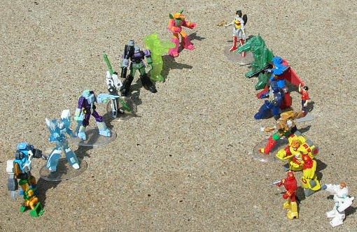 The Justice
League of Autobots vs. the Legion of Decepticons!